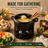 Fondue 2QT 8PCSET Enameled Cast Iron
