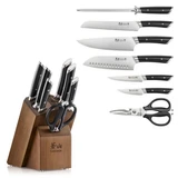 Knife 8PC Block Set Black Helena Series