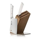 Knife 3PC Cleaver Hua Block Set White