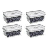 Vacuum Container 4PC Set Small Glass