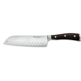 Santoku 7" Hollow Edge Ikon Blackwood