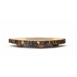 Server Small Acacia Bark Footed OS