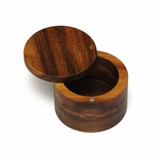 Salt Box W/ Swivel Cover Acacia