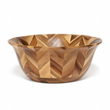 Bowl Herringbon 12IN Acacia