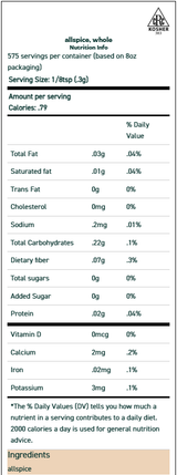 Allspice Jamaican  Whole 1 oz Allspice Jamaican  Whole 1 oz
