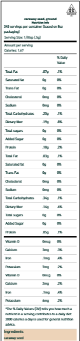 Caraway Seed, Ground 1 oz Caraway Seed, Ground 1 oz