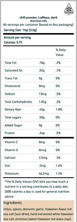 Chili Powder, LaMesa, Dark 2 oz Chili Powder, LaMesa, Dark 2 oz