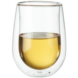 Stemless White Wine Double Wall Glass Sorrento 10OZ Set of 2