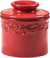 Antique Rouge Red Butter Bell Crock