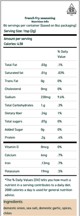 French Fry Seasoning 2 oz