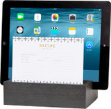 Wooden Recipe Card Holder and Tablet Stand Black