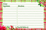 Recipe Card Christmas Greens 4X6 