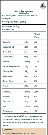 Oregon Bay Hint of Bay Seasoning 2 oz Oregon Bay Hint of Bay Seasoning 2 oz