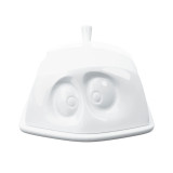 Butter Dish White Hidden Face With Top