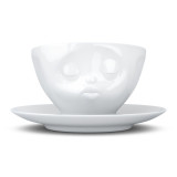 Coffee Cup Kissing Face White