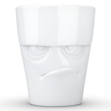Coffee Mug Grumpy Face Whte w/ Handle