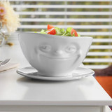 Bowl 33OZ XL Grinning Face White