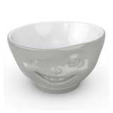 Bowl 16OZ Winking Face Grey