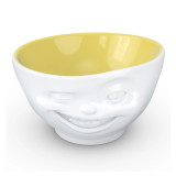 Bowl 16OZ Winking Face Saffron Color Ins