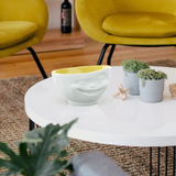 Bowl 16OZ Winking Face Saffron Color Ins