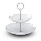 Serving Platter 2-TIER White