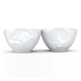Bowl Medium 2PC Happy & Oh Please Face