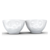 Bowl Medium 2PC Tasty & Snoozy Face