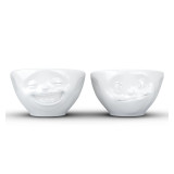Bowl Small 2PC Laughing & Tasty Face