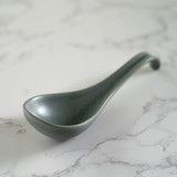 Soup Spoon 5.9IN L Green Porcelain