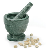 Mortar  and Pestle Green Marble 3IN