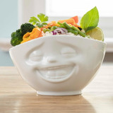Bowl 33OZ XL Laughing Face White