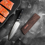 Santoku 7IN Knife BLK TC Series Sheath