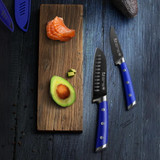 Knife Set 2PC Blue Santoku Starter