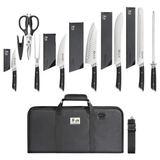 BBQ Knife 9PC Bag Set Black Helena Seres