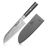 Santoku Knife 7IN w/Sheath Damascus Yari