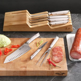 BBQ Knife 8PC Set In Drawer WHT Helena