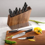 Knife 12PC HUA Block Set Black HELENA