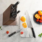 Knife 6PC Hua Block Set Black Helena Ser