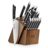 Knife 17PC Block Set Black Helena Seres