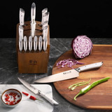 Knife 17PC Block Set White Helena Seres