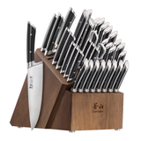 Knife 36PC Block Set Black Olympus Seres