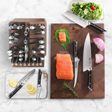 Knife 36PC Block Set Black Olympus Seres