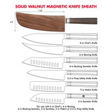 Magnetic Knife Sheath 5-6IN Saya Wnut