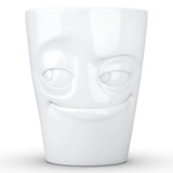 Coffee Mug Impish Face White w/ Handle