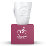 Coffee Mug Impish Face White w/ Handle