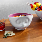 Bowl 16OZ Kissing Face Berry Color Insde