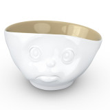 Bowl 16OZ Sulking Face Sand Color Inside