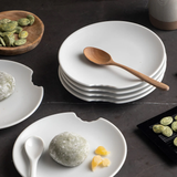 Dessert Plates 2PC White w/ Bite Mark