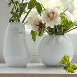 Flower Vase Tall Amused Face