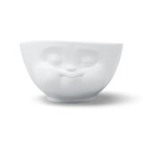 Bowl 16IN Munching Face White